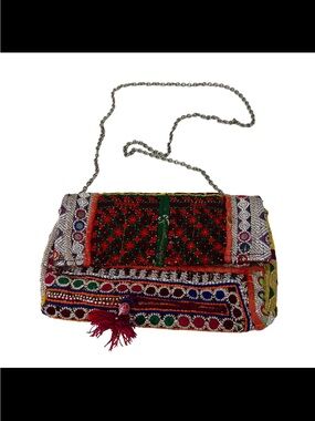 Embroidered with beads Multicolor Women's Chain Shoulder Bag - Boho Chic